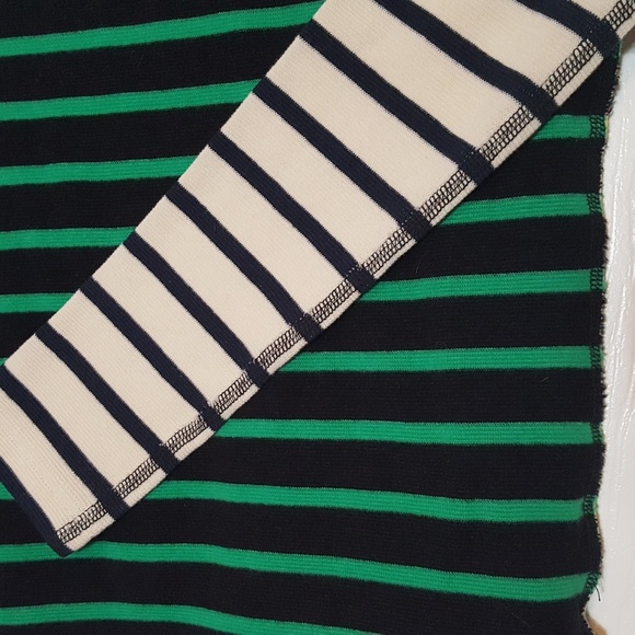 J. Crew Waffle Knit Stripe Long Sleeve Top - Picture 6 of 8